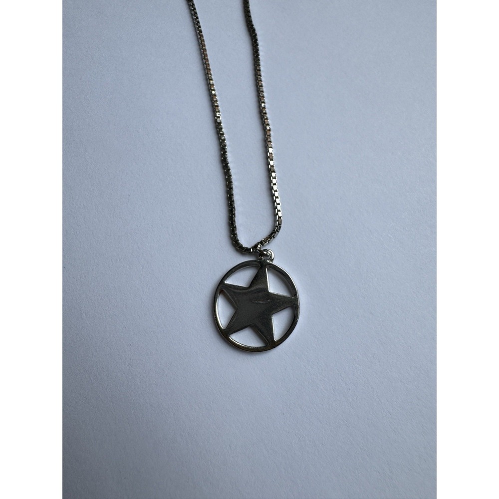 Christian Dior Star Necklace Silver Star Circle - Picture 6 of 6